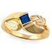 Jewelry : Stunning! 10k Yellow-gold Black Hills Gold Square-cut Genuine Sapphire (September Birthstone) Women's Ring