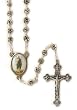 Saint Jude Metal Rosary with Clasp - 6mm Rose Shaped Beads - 18in. Chain - IMPORTED FROM ITALY - 18" Chain - IMPORTED FROM ITALY