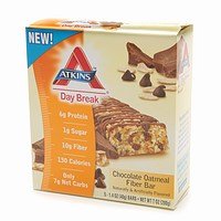 31XP6uUTpJL Great Price Atkins Day Break Chocolate Oatmeal Fiber Bar 5 ea for $6.29