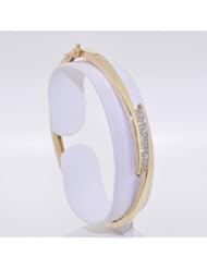 14K Yellow Gold 7" Diamond Bangle
