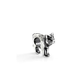 Wolf Charm in Sterling Silver for Kera, Pandora and SilveRado Bracelets