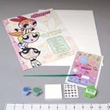 POWERPUFF GIRLS CARTOON NETWORK MS. KEANE'S ART CLASS ACTIVITY STAMP AND PAINT CRAFT KIT / Create and Decorate a Personalized Room Door Hanger Sign, Make Flower Stamp Art, Make and Design a Potato Stamp, and more!