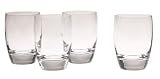Luigi Bormioli Michelangelo 12-Ounce Hand-Blown Crystal Double Old Fashioned Glasses, Set of 4
