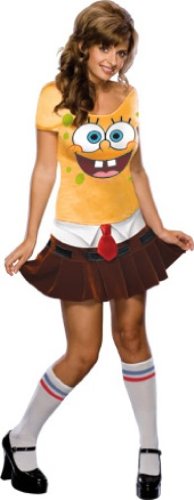 Rubies Women's Secret Wishes Sponge Babe Costume, Yellow, M (6/8)