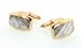 Elegant 18kt yellow gold and mother of pearl cufflinks