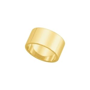 Lux 14k Yellow Gold 10mm Flat Band - Size 10.5
