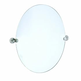 Gatco 4299 Latitude II Oval Mirror, Satin Nickel