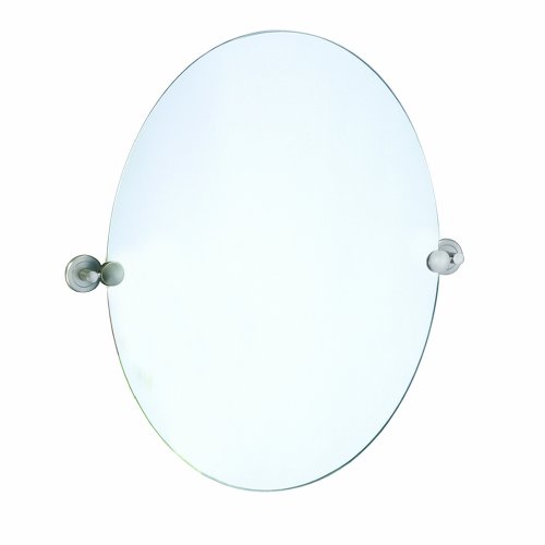 Gatco 4299 Latitude II Oval Mirror, Satin Nickel