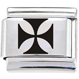 Body Candy Italian Charms Laser Gothic Cross