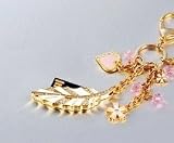 8GB Crystal White&Gold Leaf Design USB Flash Drive with keychain(Additional decorations not included,just a regular golden keychain attachment)
