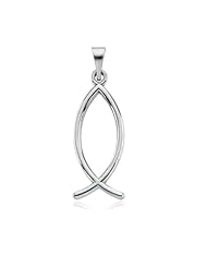 Christian Fish Pendant in Sterling Silver