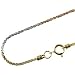 18k Tri-Color White, Yellow & Rose Gold 1.1-1.3mm Wheat-Cut Stardust Chain - Dahlia Classic Collection