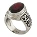 925 Sterling silver jewellery ring with RED GARNET Gemstone.Size 7