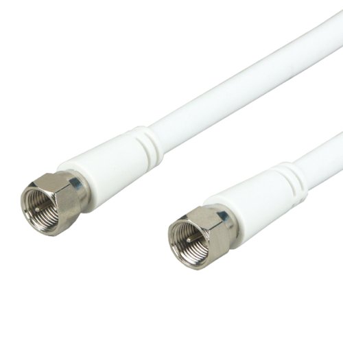Schwaiger FLS121232 Anschlusskabel (RG6-U), F-Stecker/-Stecker, 1,5m, weiss