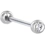 Swarovski Crystal Gem Straight Barbell Ring