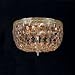 Crystorama 710-AG-GTS Bohemian Crystal 2 Light Crystal Basket in Aged Brass Crystal: Golden Teak Str