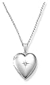 Sterling Silver Diamond-Accent Heart Locket, 18"