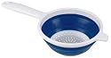 Progressive International 1-1/2 Quart Collapsible Hand Strainer, Blue and White