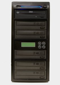 Produplicator 5 Burner 20X DVD CD Duplicator Machine (Standalone Audio Video Copy Tower, Disc Duplication Device)