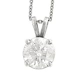 2.16cttw Round Diamond Pendant on Chain Egl G-H/SI2