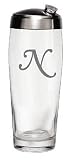 Culver Inc., Monogram N Glass Martini Shaker