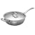 Le Creuset 3-Ply Stainless Steel Chef's Pan with Lid Non-Stick, 24 cm