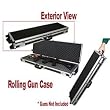Black Hard Sided Rolling Rifle Case - Sporting Goods > Gun Cases > Black Color
