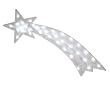 33" Pure White LED Lighted Shooting Star Christmas Window Decoration
