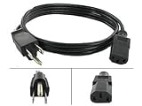 Power Cord / Power Cable 3 Prong for PC (Personal Computer) - 6ft (Black)