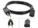 Power Cord / Power Cable 3 Prong for PC (Personal Computer) - 6ft (Black)