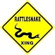 RATTLER CROSSING sign * snake reptile poision