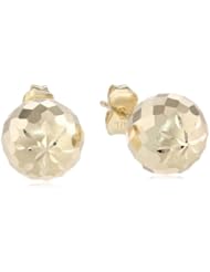 14k Yellow Gold D-Cut Ball Studs