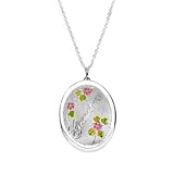 Sterling Silver Granma Oval Locket w/Chain 18