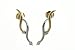9ct Yellow and White Gold Diamond Drop Earrings