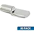 Rok Hardware Heavy Duty 1/4" Shelf Pins / Pegs, Flat Spoon Style, Nickel - 50 Pack