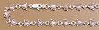 Sterling Silver Stone Anklet - Triangle Cut and Pink - 10'' in Length