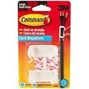 3M Large Cord Clips with Command Adhesive, 2 cord clips, 3 medium strips