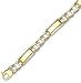 14k Two-Tone Mens Railroad Design Link Bracelet - 8.5 Inch