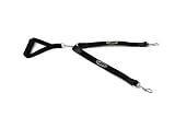 EZ Steps Big Dog Control Shock Absorbing Coupler Leash for Walking Two Dog up to 400 lbs. Combined Weight, Black