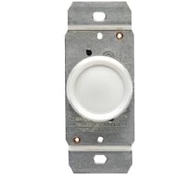 Leviton #L02-00705-00W White Push On Knob Dimmer by LEVITON MFG CO
