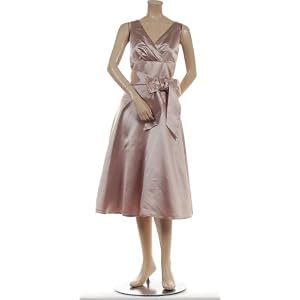 BCBG CHAMPAGNE SATIN TIE A-LINE PARTY DRESS NEW 2