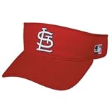 MLB ADULT St. Louis CARDINALS Home RED VISOR Adjustable Velcro TWILL