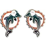 Miami Dolphins Stud Earrings - NFL Football Fan Shop Sports Team Merchandise