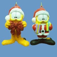 Garfield Blow Mold Ornaments Set of 2