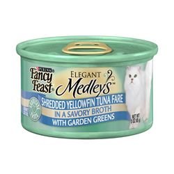 Fancy Feast Elegant Medleys Shredded Yellowfin Tuna Fare with Garden Greens (24/3-oz cans)