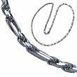 14kt White Gold Milano Rope Men's Chain