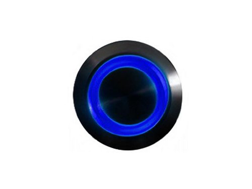modsmart-Blue-Illuminated-Bulgin-Style-Latching-Vandal-Switch--16mm-Black-Housing--Ring-Illumination