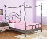 Powell Parisian Full Size Canopy Bed 407-107 (As shown) (71.75H x 61.8W x 78.4D)