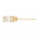 14k Yellow Gold Round Diamond Stud Earrings (1/5 cttw, K-L Color, I3 Clarity)