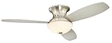 52" Encore Possini Euro Brushed Nickel Hugger Ceiling Fan